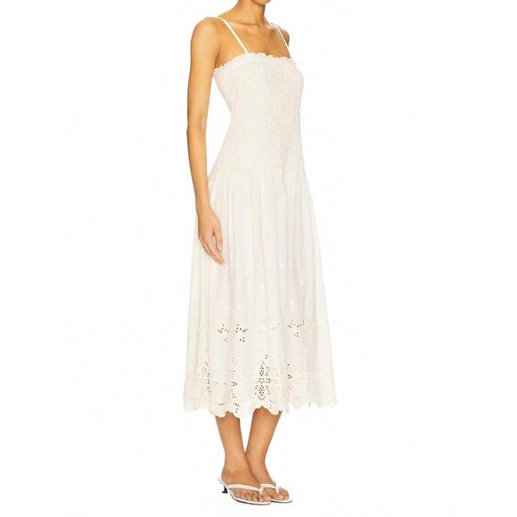 NEW FREE PEOPLE daphne midi dress in ivory - Picture 3 of 4